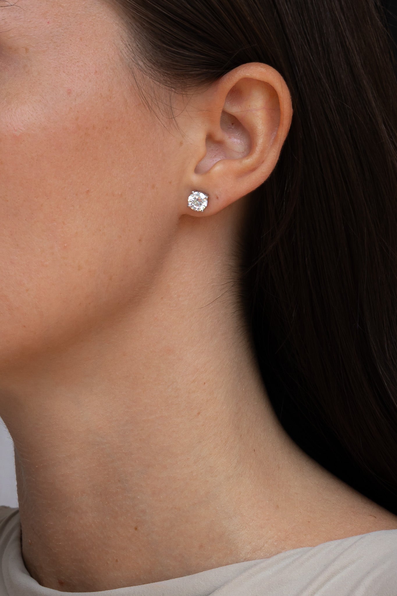 Round Stud Earrings