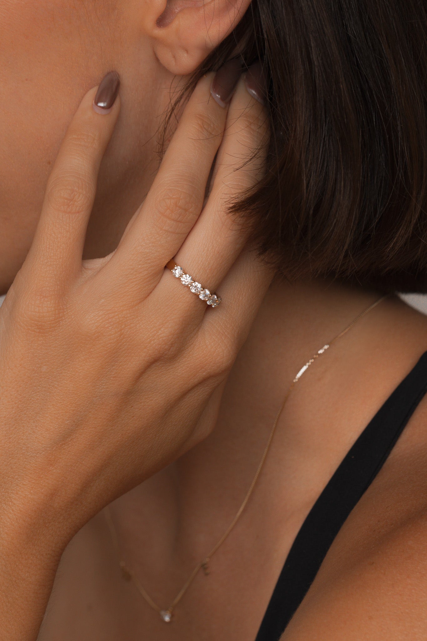 Large Pavé Round Wedding Band