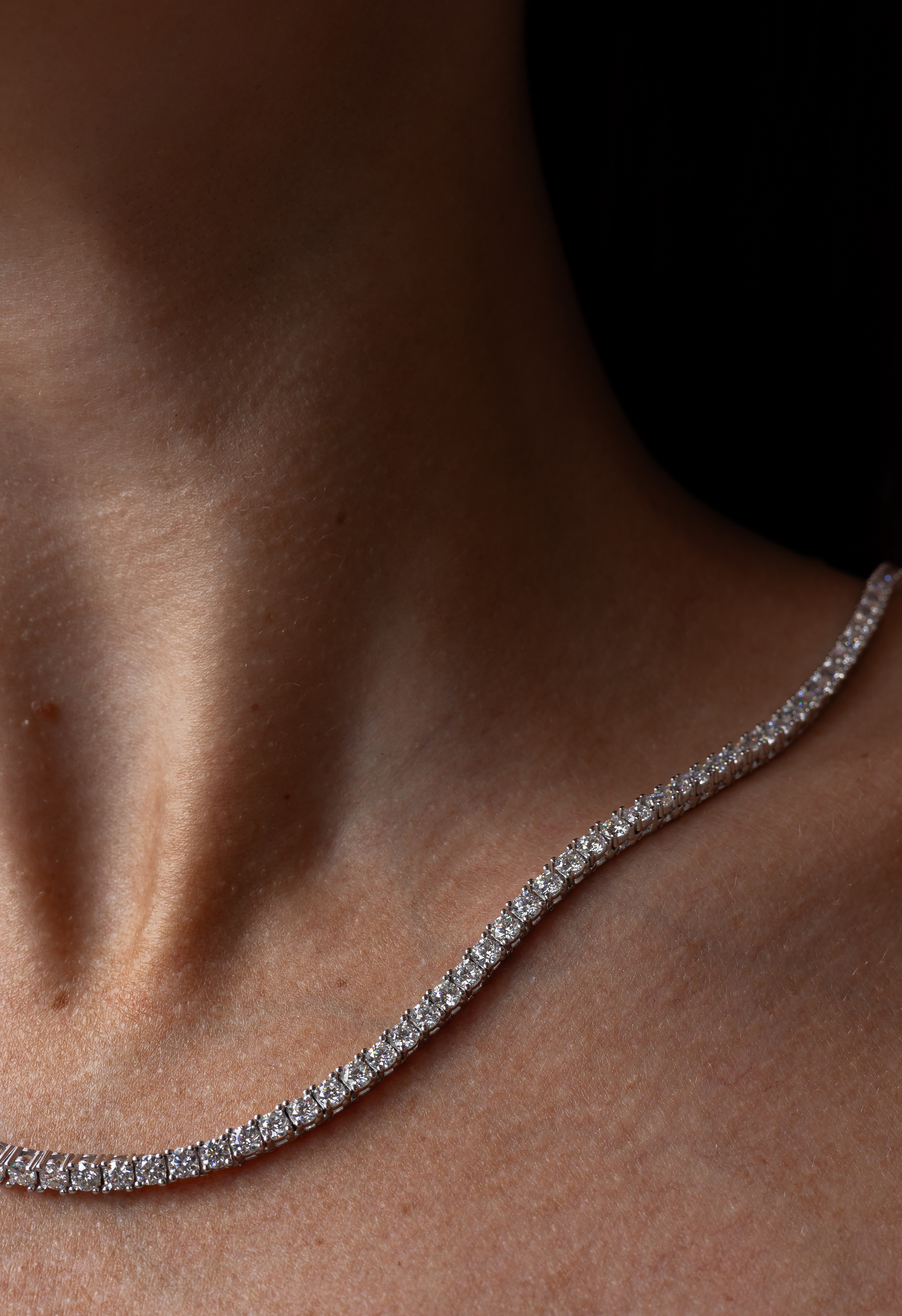 Classic Tennis Necklace - Moissanite