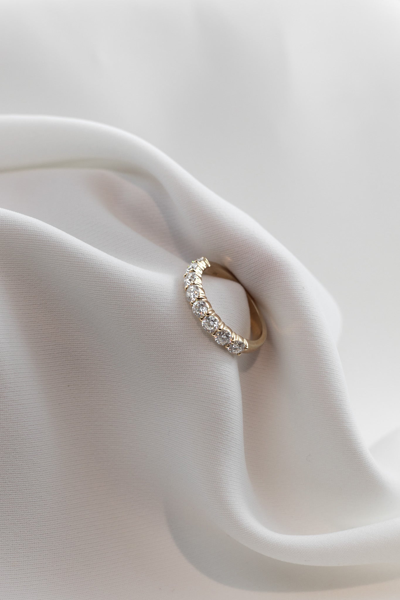 Large Pavé Round Wedding Band