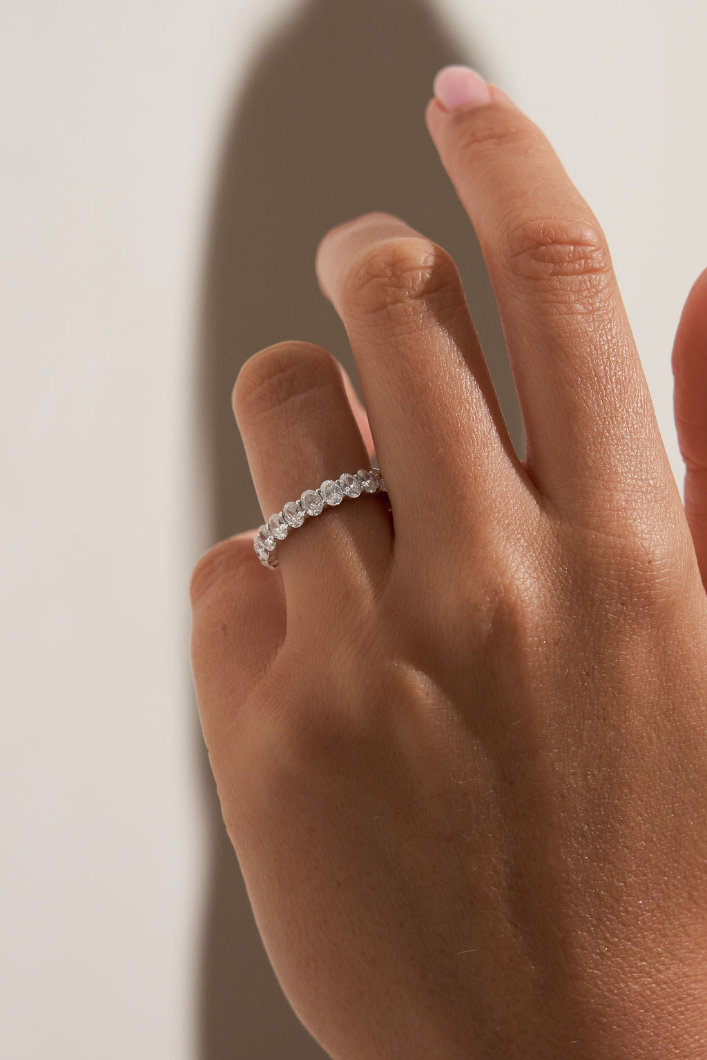 Large Pavé Oval Wedding Band