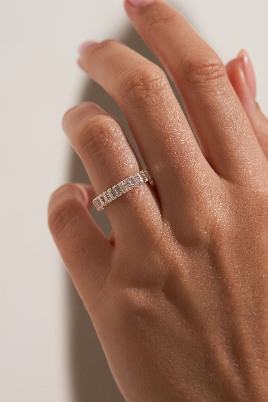 Large Baguette Wedding Band
