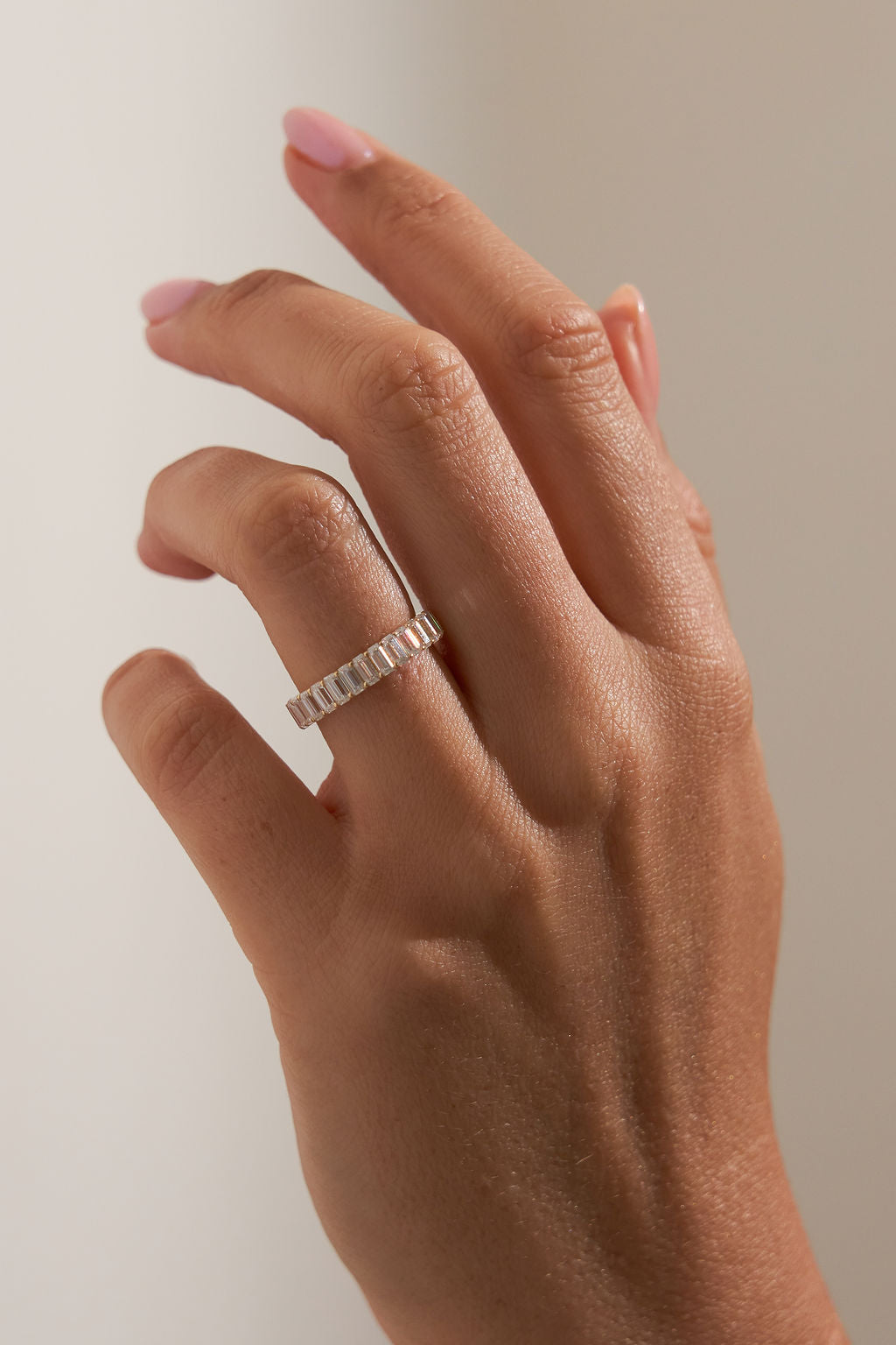Large Baguette Wedding Band