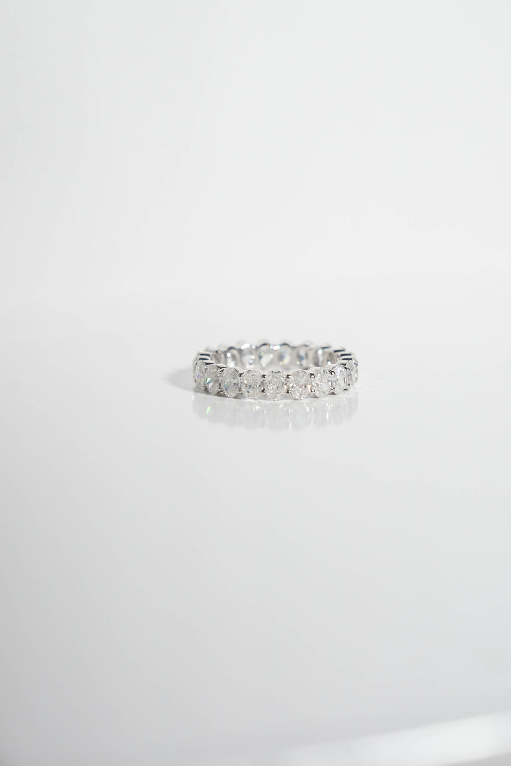 Large Pavé Oval Wedding Band