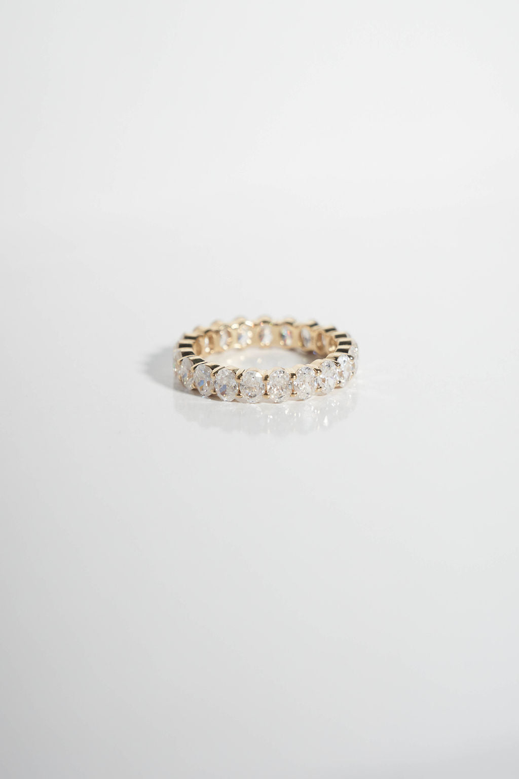Large Pavé Oval Wedding Band