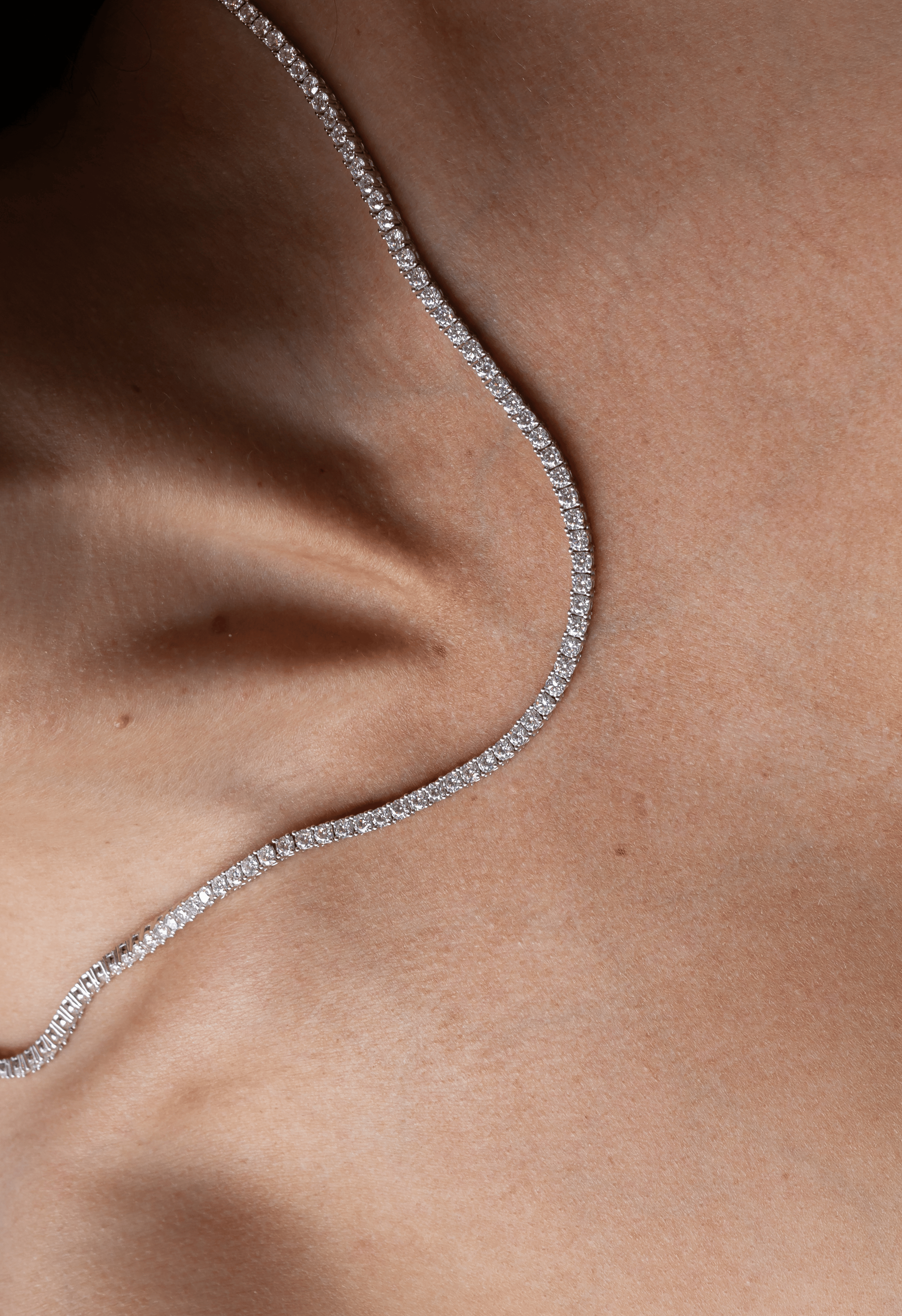 Classic Tennis Necklace - Moissanite
