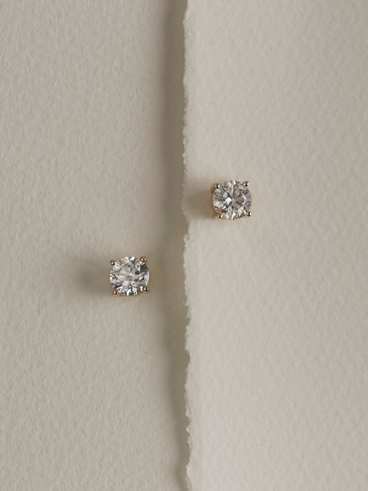 Round Moissanite Stud Earrings