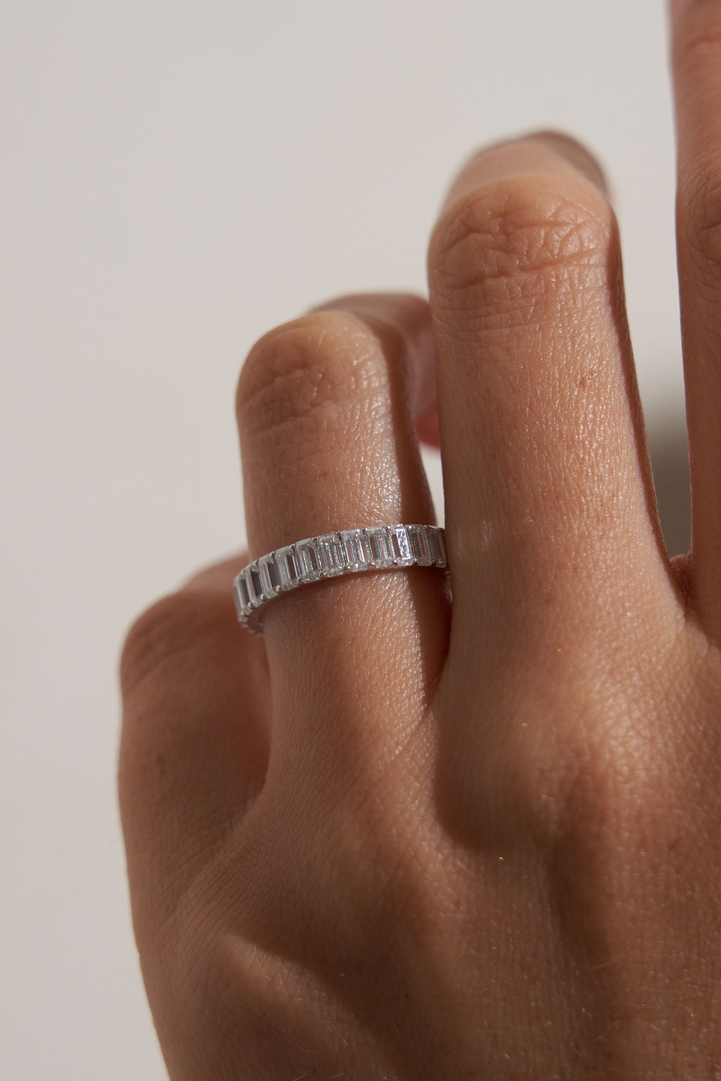 Large Baguette Wedding Band