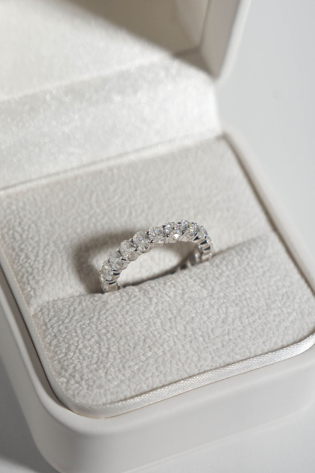 Large Pavé Oval Wedding Band