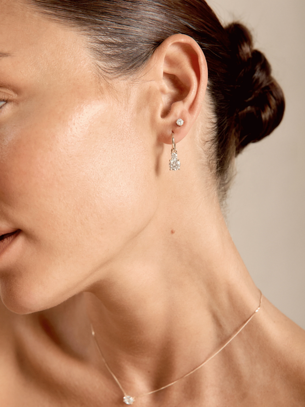 Round Moissanite Stud Earrings