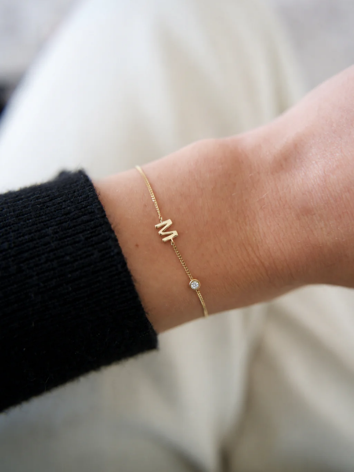 Initial Lab Diamond Bracelet