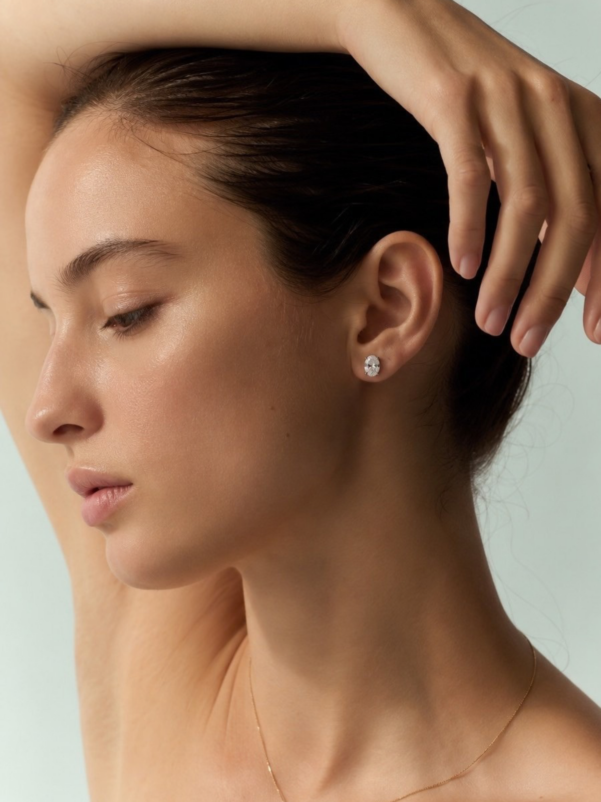 Oval Stud Earrings
